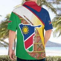 Namibia Map Hawaiian Shirt National Emblem & Cultural Motif Design