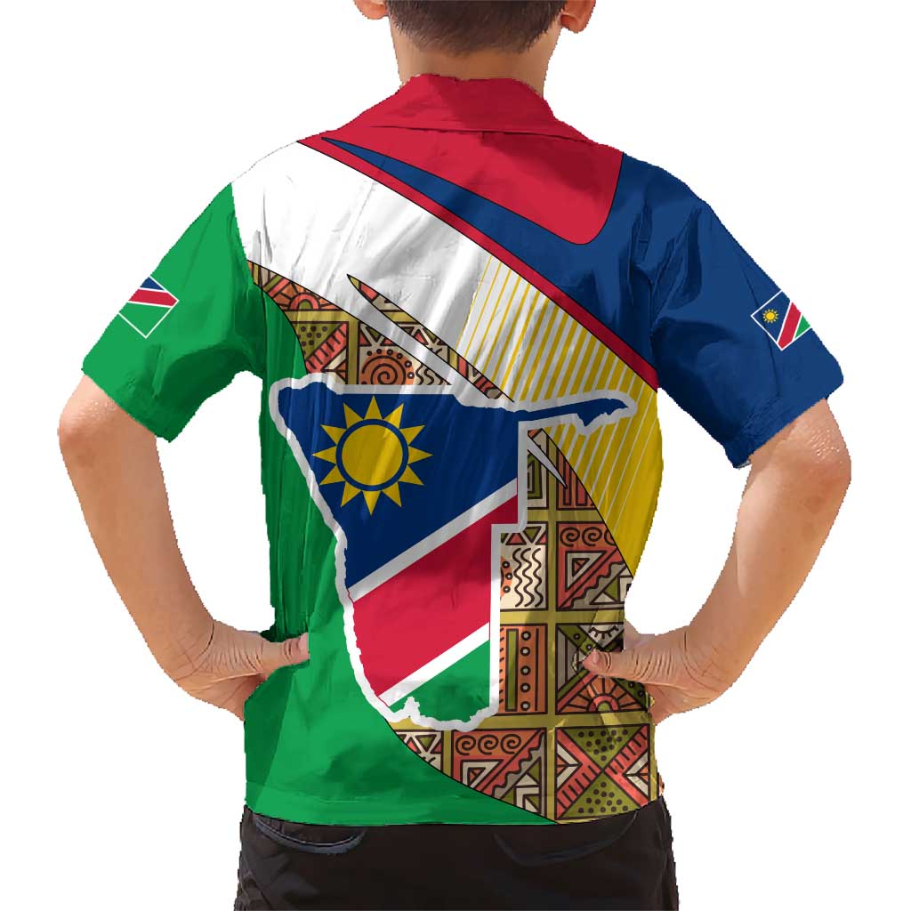Namibia Map Hawaiian Shirt National Emblem & Cultural Motif Design