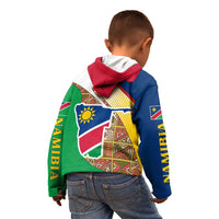 Namibia Map Kid Hoodie National Emblem & Cultural Motif Design