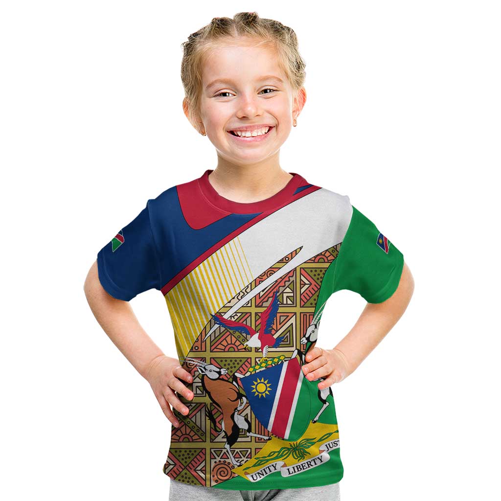 Namibia Map Kid T Shirt National Emblem & Cultural Motif Design