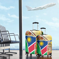 Namibia Map Luggage Cover National Emblem & Cultural Motif Design