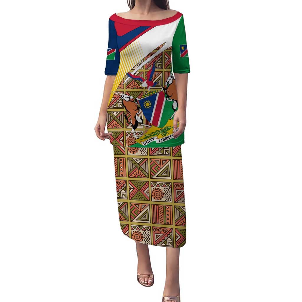Namibia Map Puletasi National Emblem & Cultural Motif Design