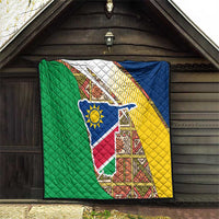 Namibia Map Quilt National Emblem & Cultural Motif Design