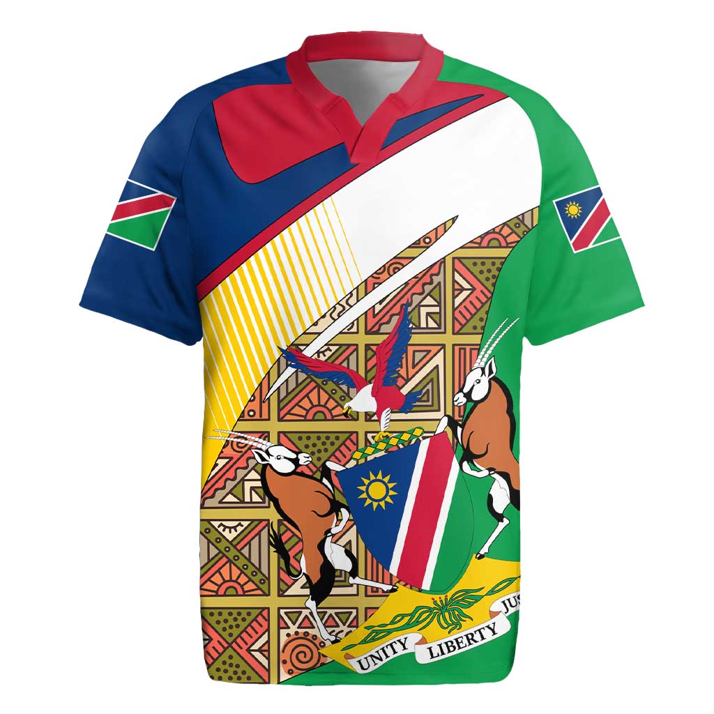 Namibia Map Rugby Jersey National Emblem & Cultural Motif Design