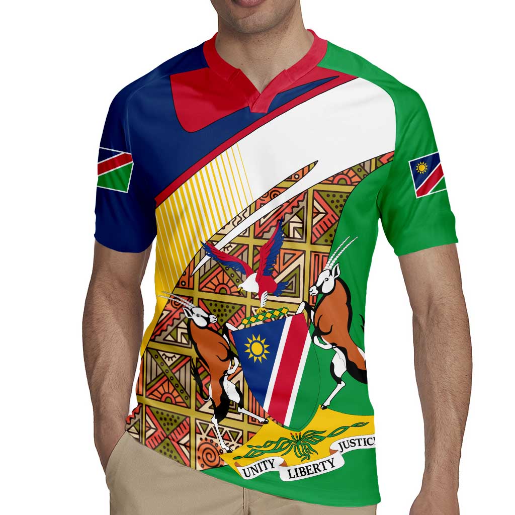Namibia Map Rugby Jersey National Emblem & Cultural Motif Design