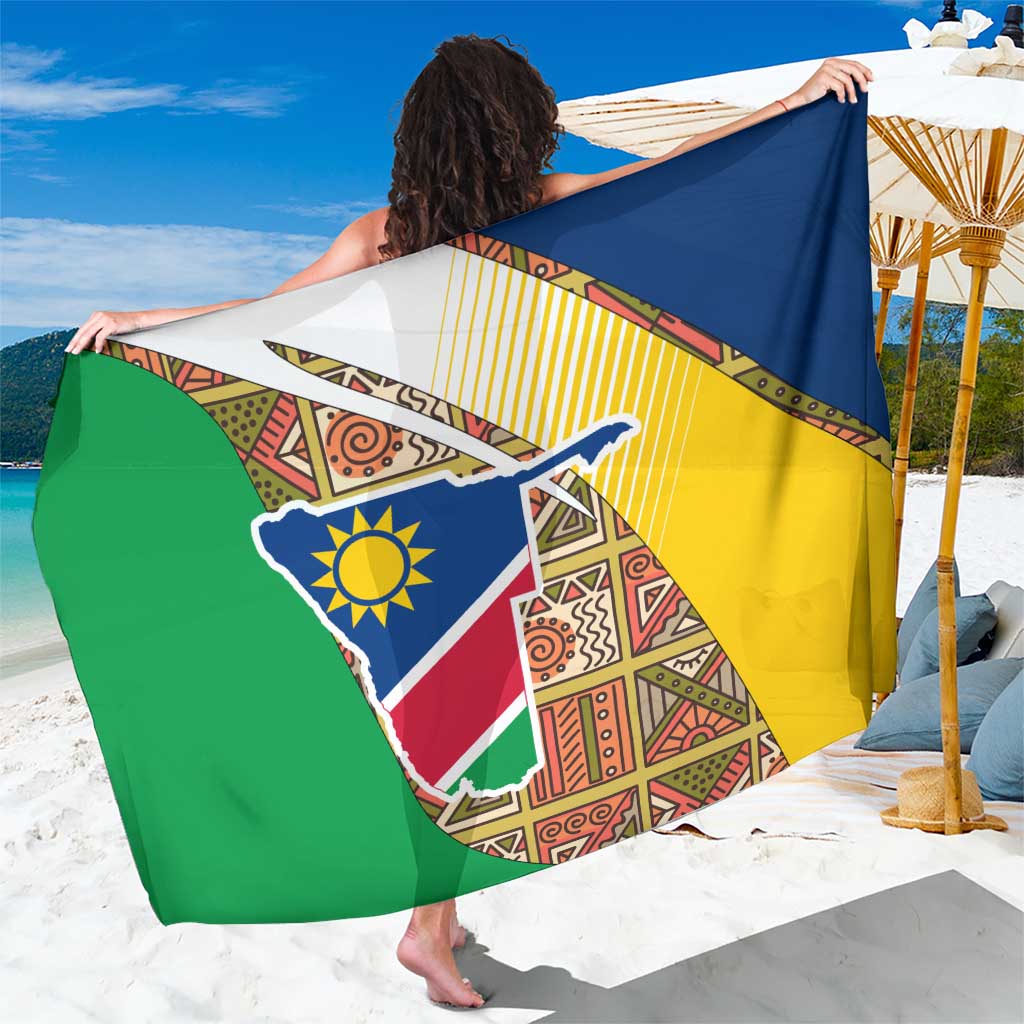 Namibia Map Sarong National Emblem & Cultural Motif Design