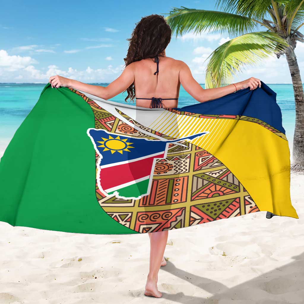 Namibia Map Sarong National Emblem & Cultural Motif Design