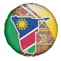 Namibia Map Spare Tire Cover National Emblem & Cultural Motif Design