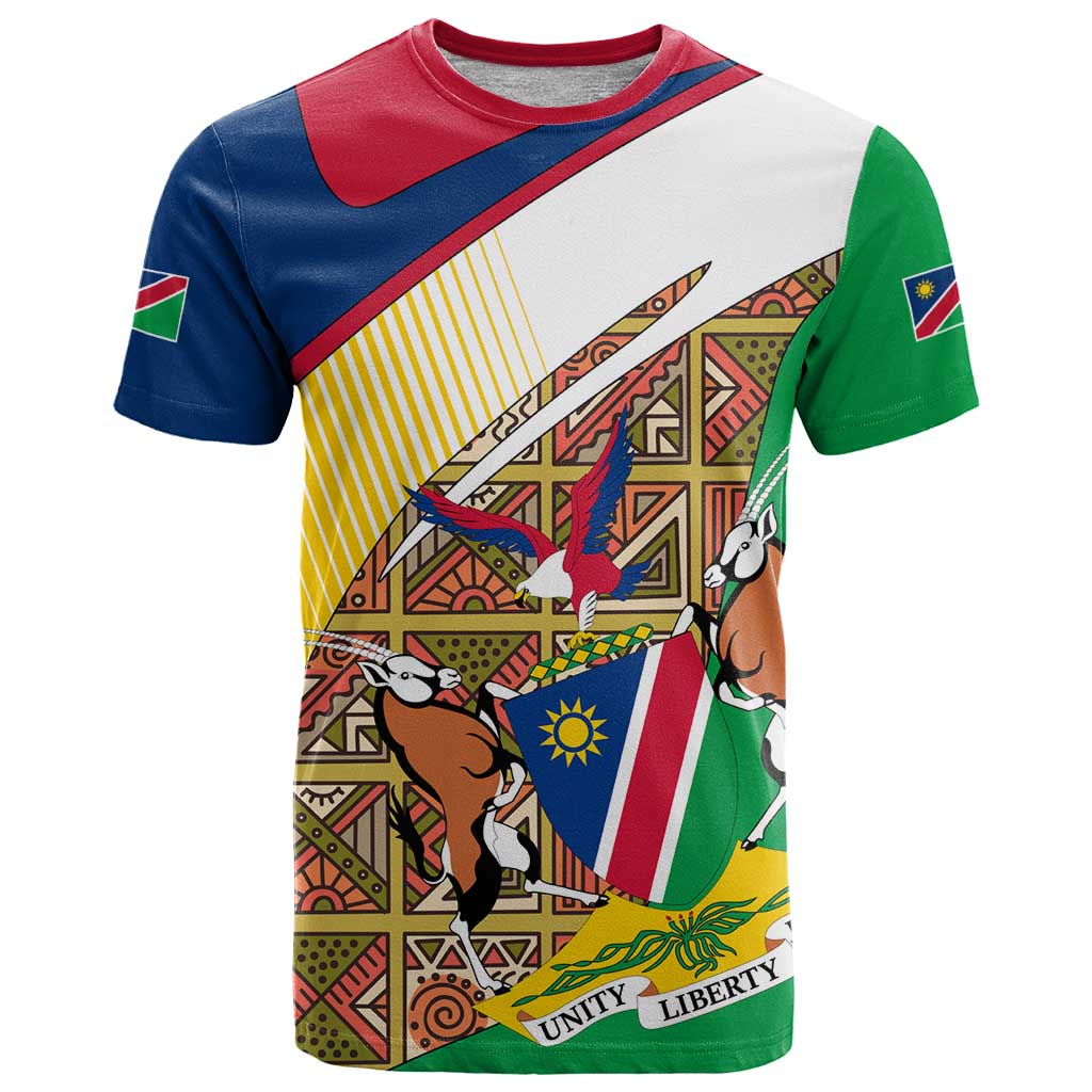 Namibia Map T Shirt National Emblem & Cultural Motif Design