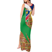Namibia Map Tank Maxi Dress National Emblem & Cultural Motif Design