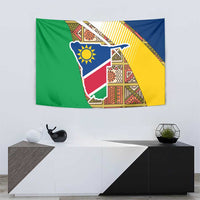 Namibia Map Tapestry National Emblem & Cultural Motif Design
