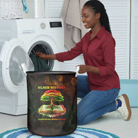 Black History Tree of Knowledge Laundry Basket Pan-African Afrocentric Drip Art Illustration