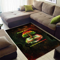 Black History Tree of Knowledge Area Rug Pan-African Afrocentric Drip Art Illustration