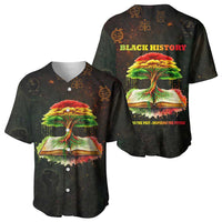 Black History Tree of Knowledge Baseball Jersey Pan-African Afrocentric Drip Art Illustration