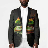 Black History Tree of Knowledge Blazer Pan-African Afrocentric Drip Art Illustration