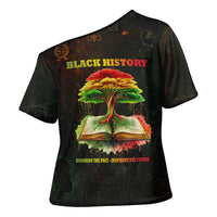Black History Tree of Knowledge Cross Shoulder Shirt Pan-African Afrocentric Drip Art Illustration
