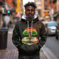 Black History Tree of Knowledge Hoodie Pan-African Afrocentric Drip Art Illustration