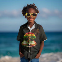 Black History Tree of Knowledge Kid Hawaiian Shirt Pan-African Afrocentric Drip Art Illustration