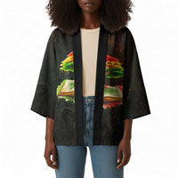 Black History Tree of Knowledge Kimono Pan-African Afrocentric Drip Art Illustration