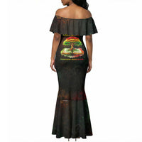 Black History Tree of Knowledge Mermaid Dress Pan-African Afrocentric Drip Art Illustration