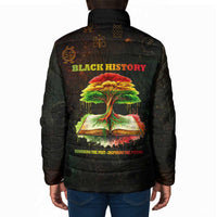 Black History Tree of Knowledge Padded Jacket Pan-African Afrocentric Drip Art Illustration