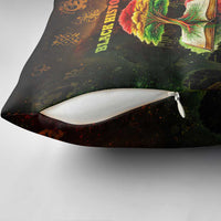 Black History Tree of Knowledge Pillow Cover Pan-African Afrocentric Drip Art Illustration