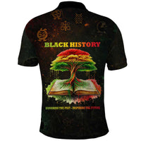 Black History Tree of Knowledge Polo Shirt Pan-African Afrocentric Drip Art Illustration