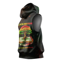 Black History Tree of Knowledge Sleeveless Hoodie Pan-African Afrocentric Drip Art Illustration