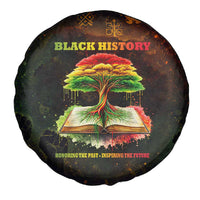 Black History Tree of Knowledge Spare Tire Cover Pan-African Afrocentric Drip Art Illustration