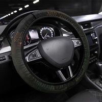 Black History Tree of Knowledge Steering Wheel Cover Pan-African Afrocentric Drip Art Illustration
