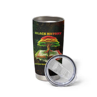 Black History Tree of Knowledge Tumbler Cup Pan-African Afrocentric Drip Art Illustration
