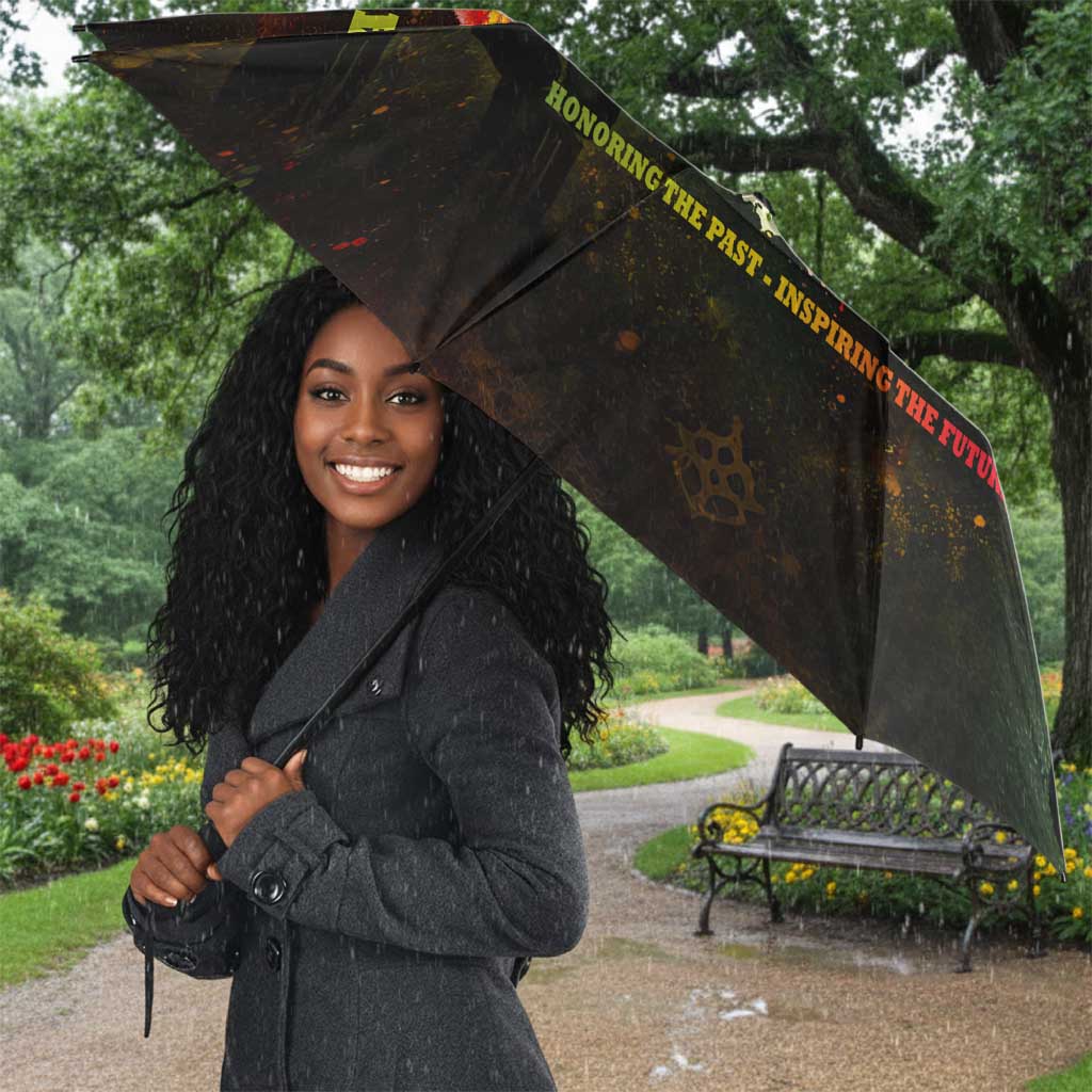Black History Tree of Knowledge Umbrella Pan-African Afrocentric Drip Art Illustration
