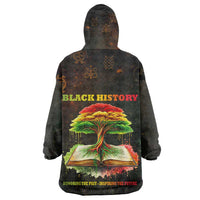 Black History Tree of Knowledge Wearable Blanket Hoodie Pan-African Afrocentric Drip Art Illustration