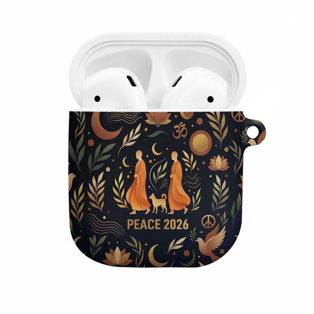Peace 2026 Spiritual Harmony AirPods Case Bohemian Celestial Mandala Illustration