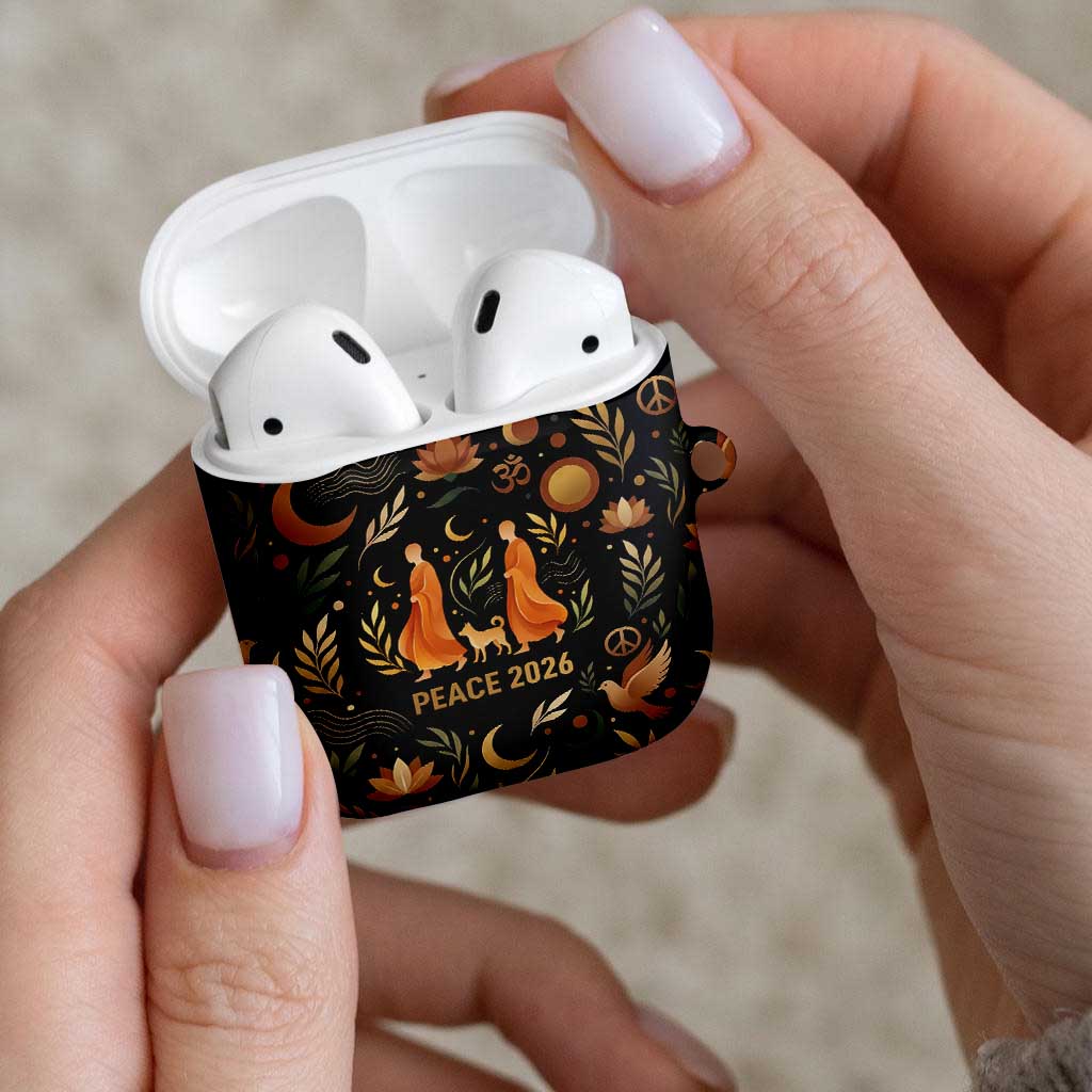 Peace 2026 Spiritual Harmony AirPods Case Bohemian Celestial Mandala Illustration