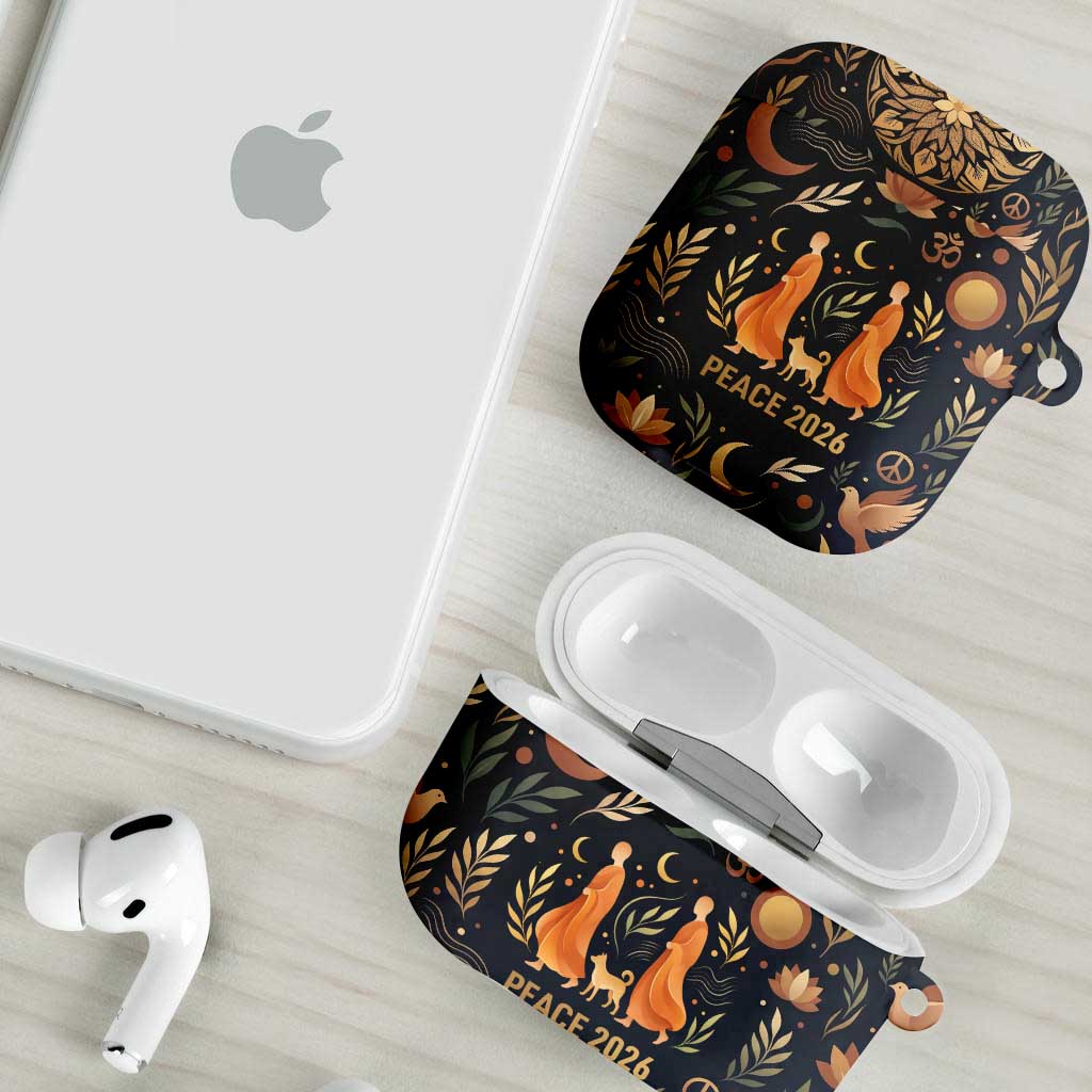 Peace 2026 Spiritual Harmony AirPods Case Bohemian Celestial Mandala Illustration