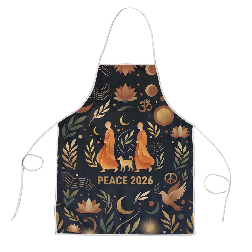 Peace 2026 Spiritual Harmony Apron Bohemian Celestial Mandala Illustration