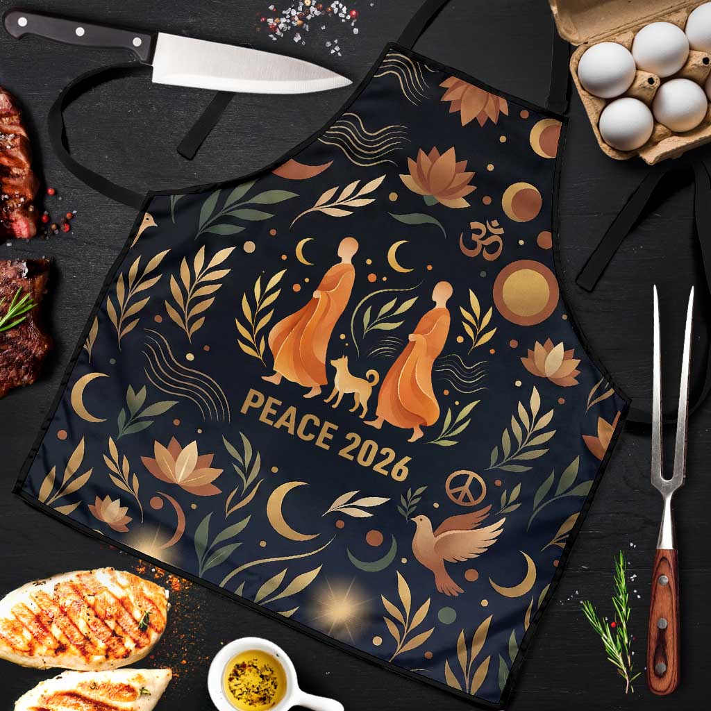 Peace 2026 Spiritual Harmony Apron Bohemian Celestial Mandala Illustration