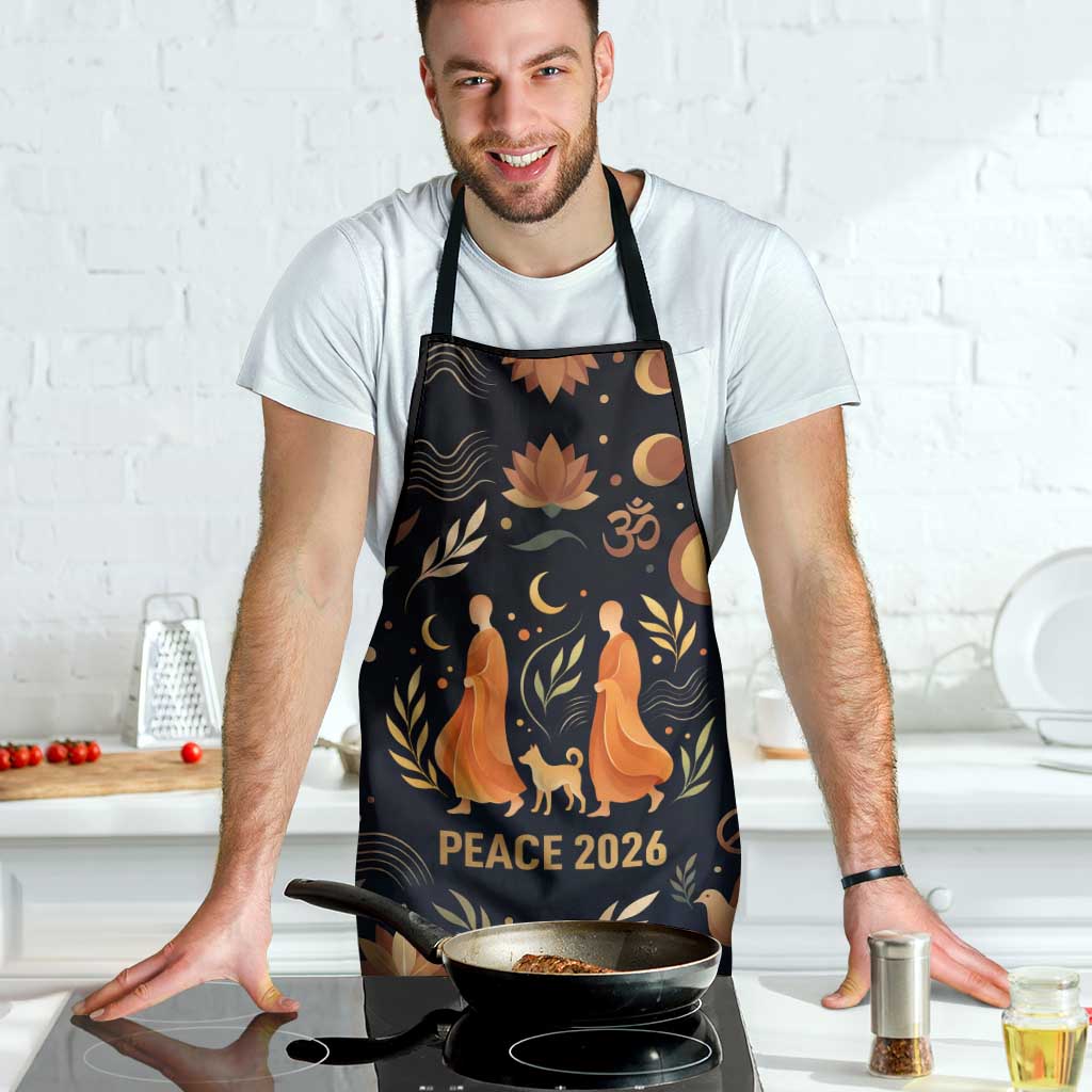 Peace 2026 Spiritual Harmony Apron Bohemian Celestial Mandala Illustration