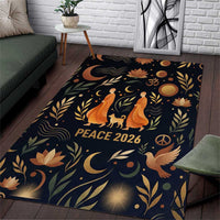 Peace 2026 Spiritual Harmony Area Rug Bohemian Celestial Mandala Illustration