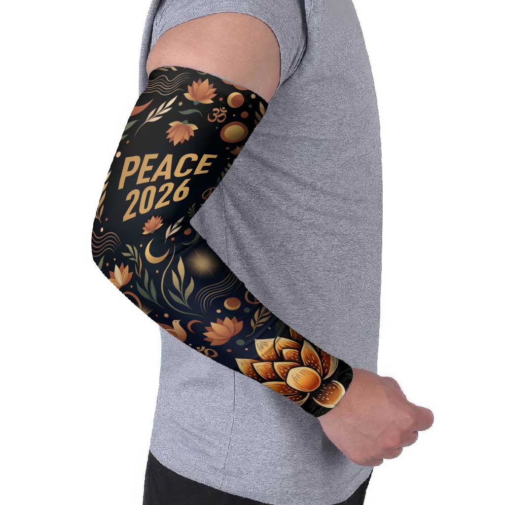 Peace 2026 Spiritual Harmony Arm Sleeves Bohemian Celestial Mandala Illustration