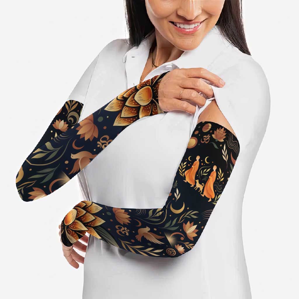 Peace 2026 Spiritual Harmony Arm Sleeves Bohemian Celestial Mandala Illustration