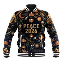 Peace 2026 Spiritual Harmony Baseball Jacket Bohemian Celestial Mandala Illustration