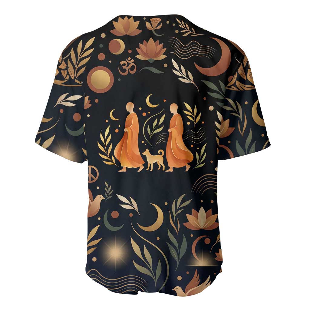 Peace 2026 Spiritual Harmony Baseball Jersey Bohemian Celestial Mandala Illustration
