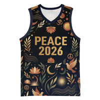 Peace 2026 Spiritual Harmony Basketball Jersey Bohemian Celestial Mandala Illustration