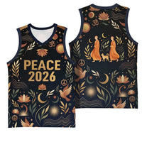Peace 2026 Spiritual Harmony Basketball Jersey Bohemian Celestial Mandala Illustration