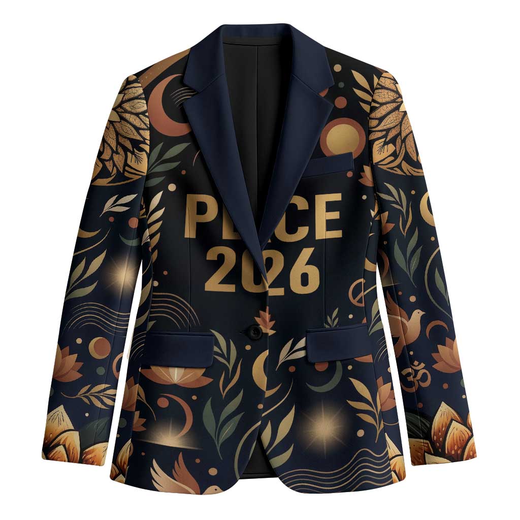 Peace 2026 Spiritual Harmony Blazer Bohemian Celestial Mandala Illustration