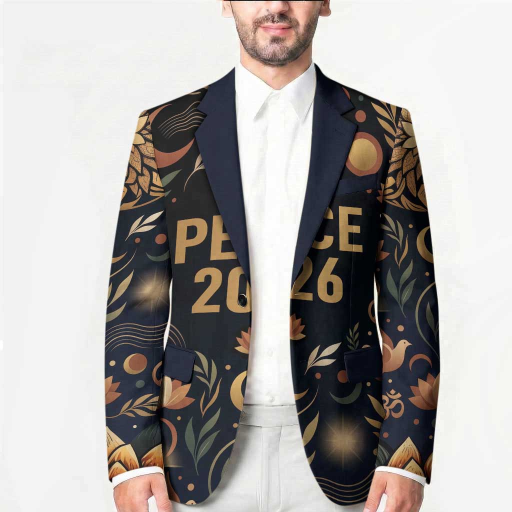 Peace 2026 Spiritual Harmony Blazer Bohemian Celestial Mandala Illustration