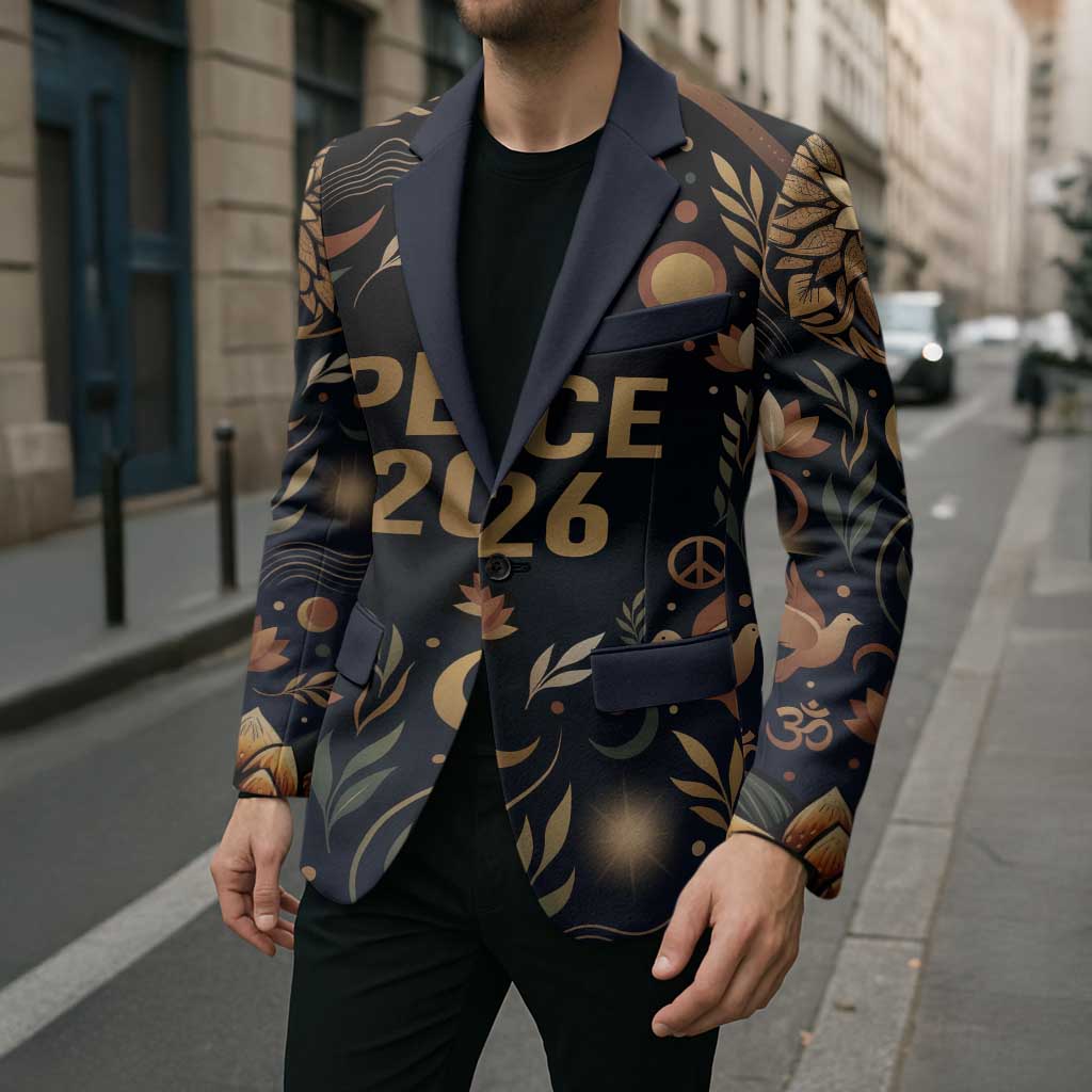 Peace 2026 Spiritual Harmony Blazer Bohemian Celestial Mandala Illustration