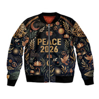Peace 2026 Spiritual Harmony Bomber Jacket Bohemian Celestial Mandala Illustration